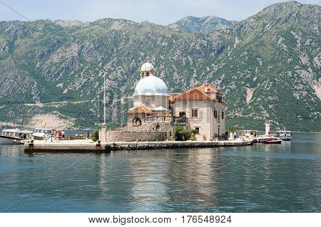 Our Lady Of The Rock Island On Kotor Bay
