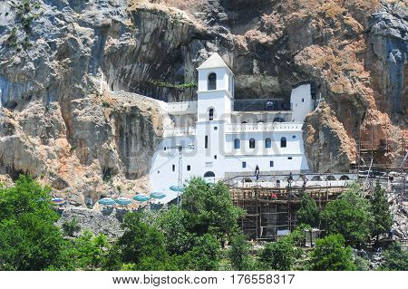 Ostrog Monastery Near Danilovgrad