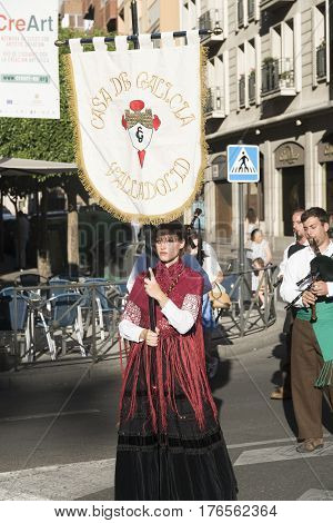 VALLADOLID, SPAIN - JULY 25, 2016: Valladolid (Castilla y Leon Spain): religious procession of Santiago