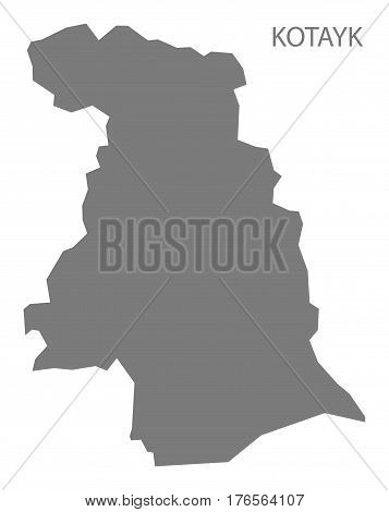 Kotayk Armenia Province Map Grey Illustration Silhouette