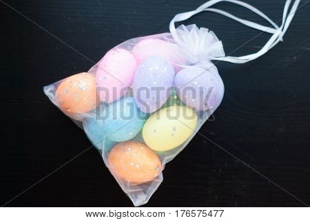 Decorative Eggs In Transparent Bag.