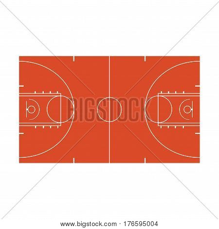 Basketball court icon isolated on white background