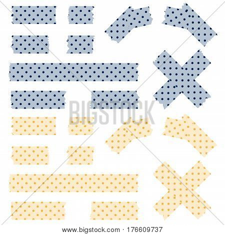 Tape Pointed Pattern - Blue And Yellow