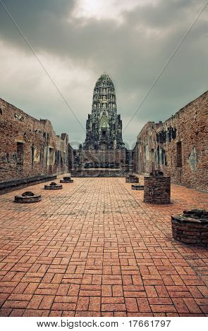 Ancien temple bouddhiste, Ayutthaya, Thaïlande.