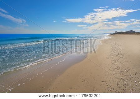 El Saler beach in Valencia Spain La Garrofera at Mediterranean sea