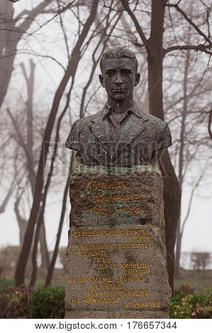 Monument to the national hero Atanas Manchev situated in the bulgarian city Burgas