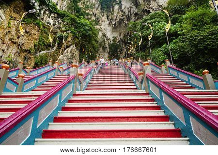 KUALA LUMPUR, 10 JANUARY 2017 - Batu Caves in Kulala Lumpur, Malaysia, Asia