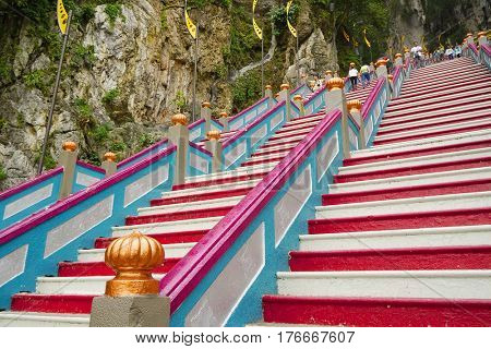 KUALA LUMPUR, 10 JANUARY 2017 - Batu Caves in Kulala Lumpur, Malaysia, Asia