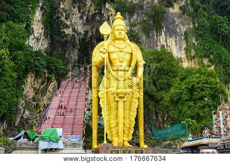 KUALA LUMPUR, 10 JANUARY 2017 - Batu Caves in Kulala Lumpur, Malaysia, Asia