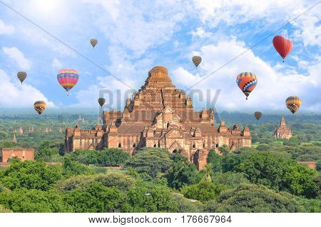 Dhammayangyi Temple is a largest Buddhist temple located in Bagan Myanmar.