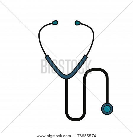 sthetoscope tool icon over white background. vector illustration