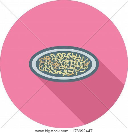 Chicken, alfredo, pasta icon vector image. Can also be used for european cuisine. Suitable for mobile apps, web apps and print media.