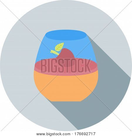 Cotta, panna, dessert icon vector image. Can also be used for european cuisine. Suitable for mobile apps, web apps and print media.