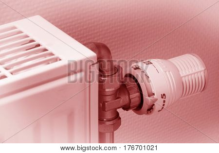 Temperature Knob Of Heating Radiator, Used And Dusty