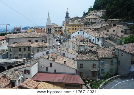 Piazza Grande And Church Of The Suffrage On Borgo Maggiore