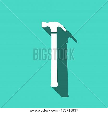 hammer icon stock vector illustration flat design