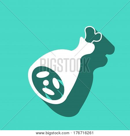 meat icon stock vector illustration flat design