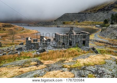 Abandoned Slate Quarry In Wales