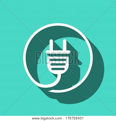 Plug vector icon stock vector illustration flat design