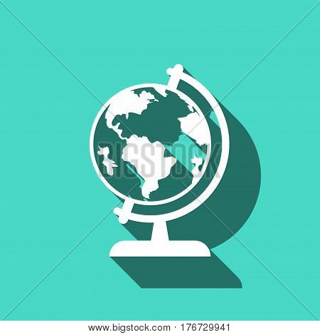 Earth globe icon stock vector illustration flat design