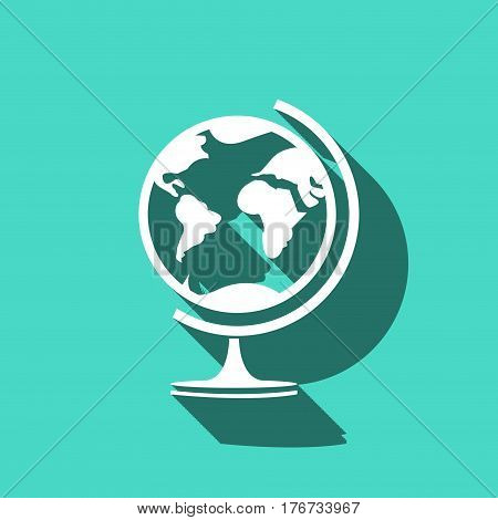 Earth globe icon stock vector illustration flat design