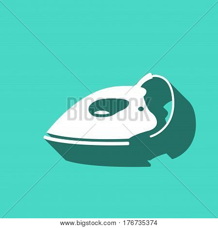 electric iron icon stock vector illustration flat design