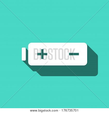 Battery web icon, battery  icon stock vector illustration flat design