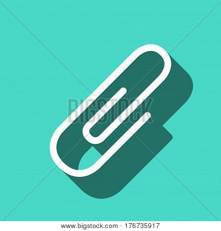paper clip icon stock vector illustration flat design