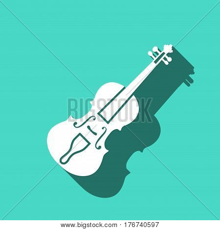 Violin icon stock vector illustration flat design