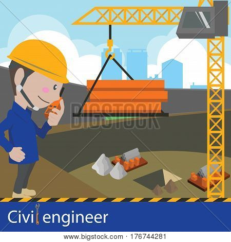 Construction And Civil Engineering Vector Illustration