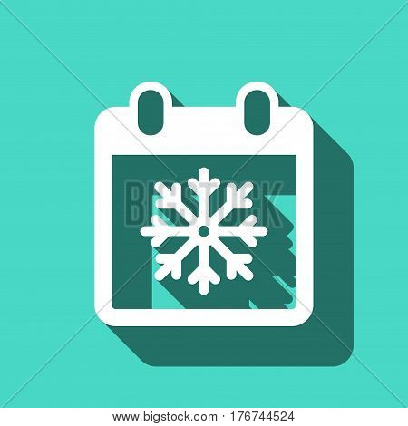 winter calendar icon stock vector illustration flat design
