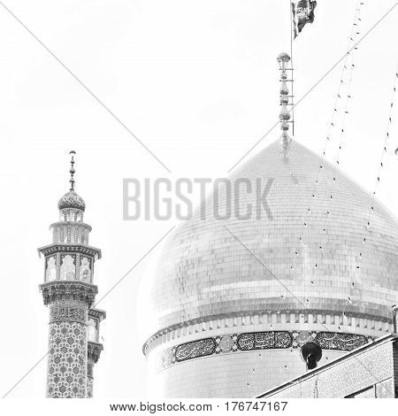 In Iran  And Old Antique Mosque    Minaret