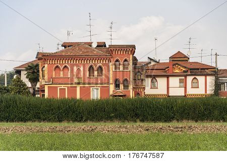 Tradate (Varese Lombardy Italy): old buildings along the via Varesina