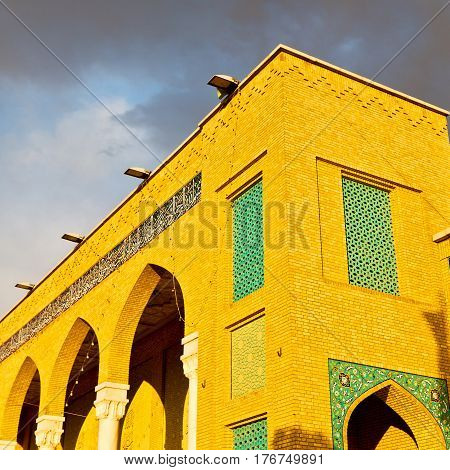 In Iran  And Old Antique Mosque    Minaret