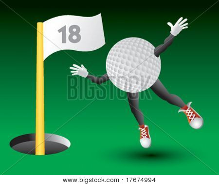 Golf mand og hul