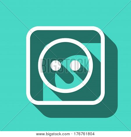 Euro socket icon stock vector illustration flat design