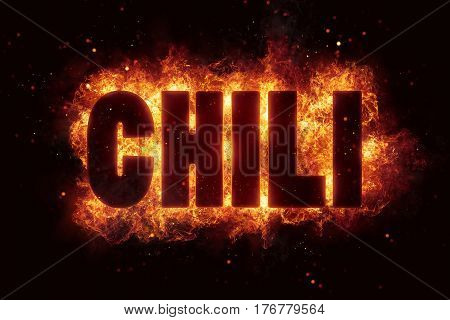 Chili fire text flame flames burn explosion hot spicy pepper