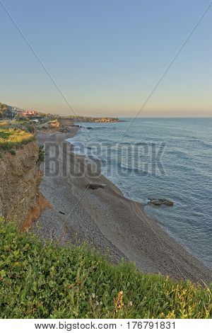 The Mediterranean sea on the coast of Vinaros Castellón