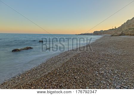 The Mediterranean sea on the coast of Vinaros Castellón
