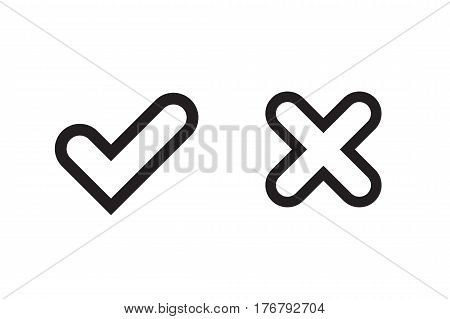 Tick And Cross Signs Simple