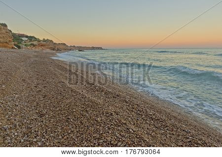 The Mediterranean sea on the coast of Vinaros Castellón