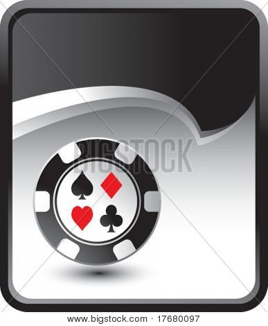 poker chip på rip curl baggrund