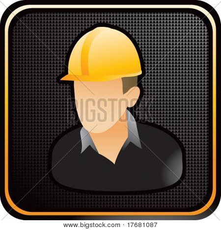 operaio edile sul pulsante web