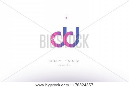 Dc D C  Pink Modern Creative Alphabet Letter Logo Icon Template