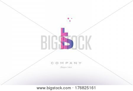Ls L S  Pink Modern Creative Alphabet Letter Logo Icon Template