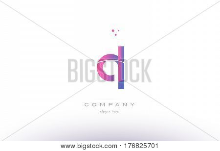 Ql Q L  Pink Modern Creative Alphabet Letter Logo Icon Template