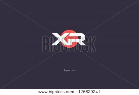Xp X P  Vintage Retro Pink Purple Alphabet Letter Logo Icon Template