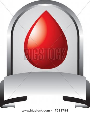 หยดเลือดบนจอแสดงผลเงิน