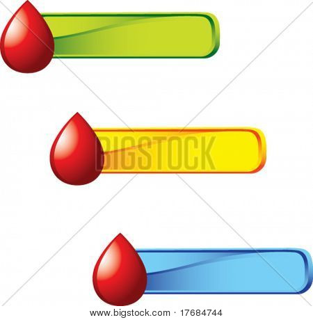 หยดเลือดบนแท็บสี