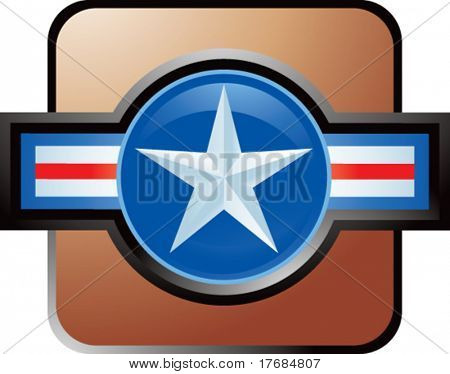 Air force ikona przycisku www brązowy